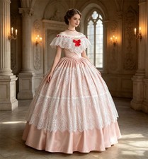 18th Century Civil War Princess Wedding Dress Ball Gown Historical Victorian