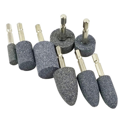 ?????? ???? 8 Pcs Rotary Grinding Stone - 1/4'' Hex Shank Assorted Shape