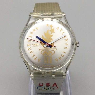 swatch 1996アトランタ五輪　ヴィンテージ Vintage Swatch Mens Watch 33mm Olympic Team 1996 USA Atlanta BOX