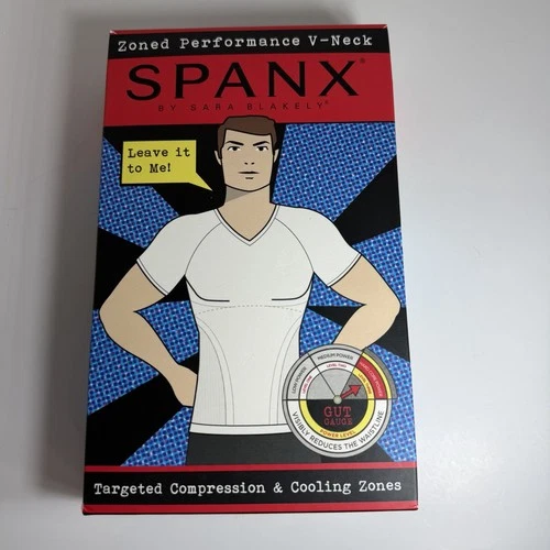 Spanx Zoned Performance V-Neck Shirt White Size Medium White New