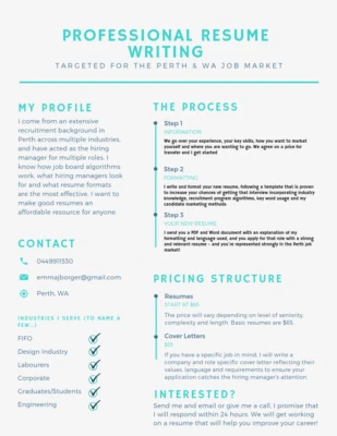 resume writing other business services gumtree australia perth resume writing perth