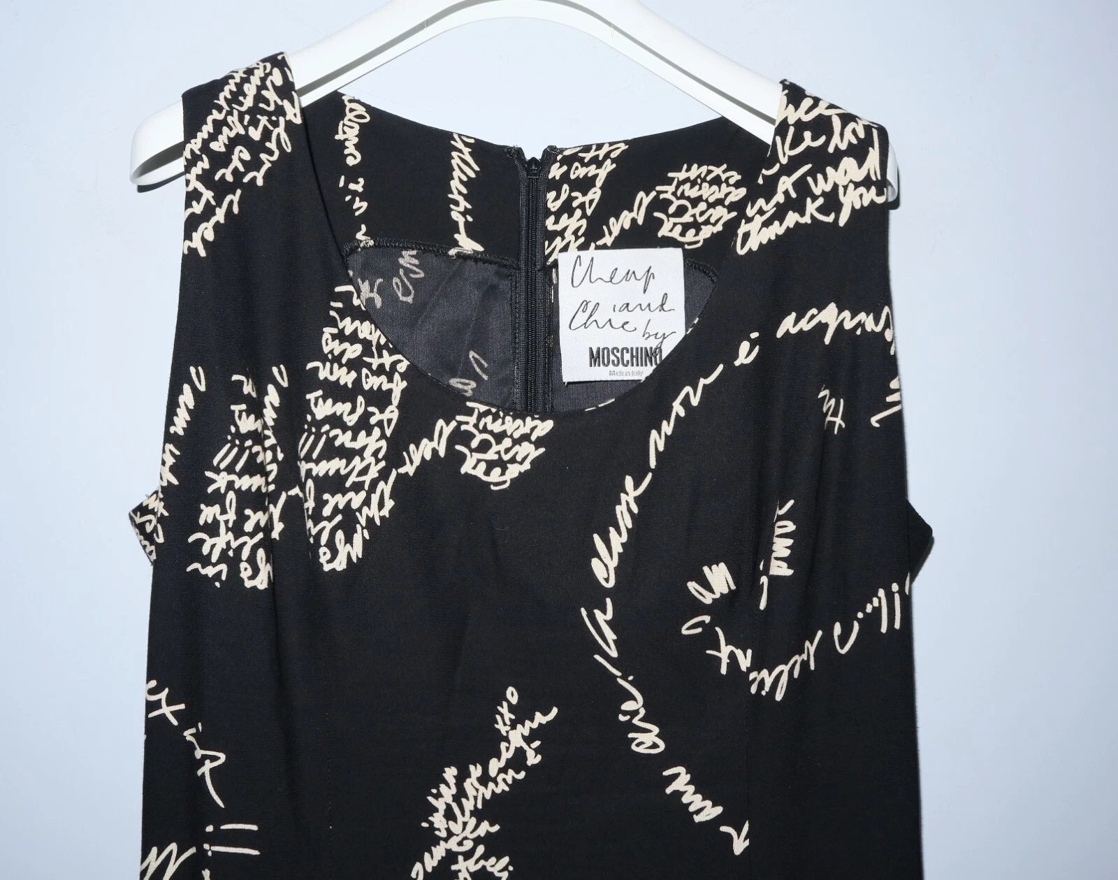 Abito da donna vintage senza maniche Rayon CHEAP AND CHIC BY MOSCHINO taglia UK14 US12