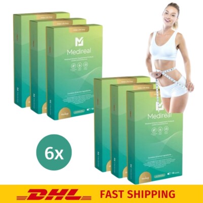 6x Medireal Dietary Supplement Product by Medaily Controls Hunger Burn Cellulite