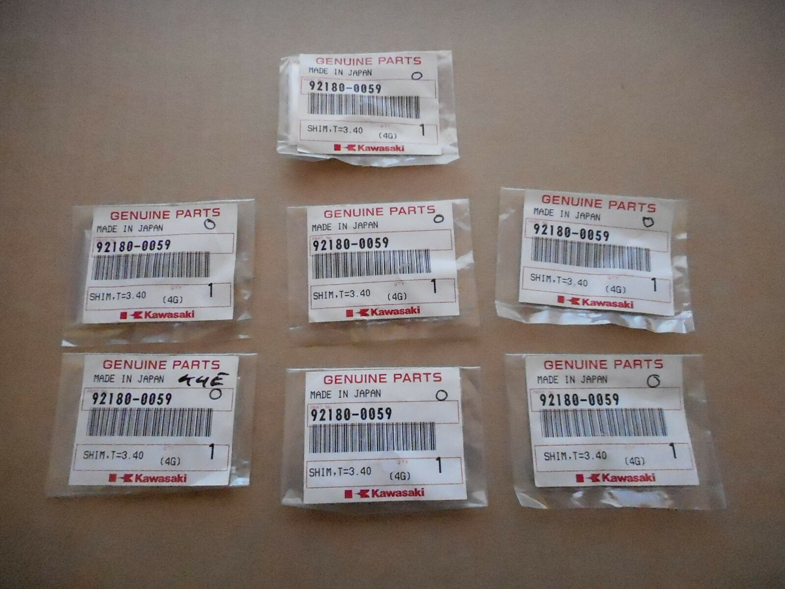 KAWASAKI KX250F 20042005 MODELS GENUINE VALVE SHIM T=3.40 92180