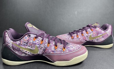 Nike Kobe 9 IX EM Silk Road Size 7 646701-676 Merlot Metallic Gold Mamba Nike Kobe 9 IX EM Silk Road Size 11 646701-676 Merlot  main image 2