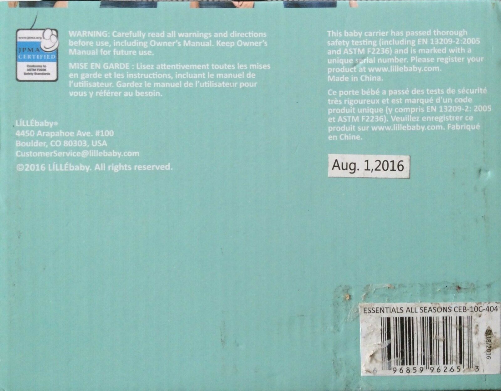 lillebaby 6 in 1 manual