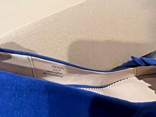 Marek Royal Blue Suede Women Heel Shoes 9 New NIB - Picture 5 of 7