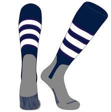 OTC Baseball Softball Skarpety strzemiona (C, 7 cali) granatowe, fioletowe, białe, srebrne