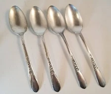 Rogers Priscilla Lady Ann silverplate  lot of 4 serving spoons Wm