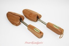 Set of 2 Brookstone Cedar Wood Shoe Tree - Adjustable for Crease Protection