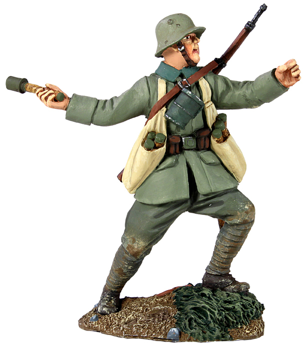 BRITAINS SOLDIERS 23053 - 1916-18 German Infantry Throwing Grenade No.2 WW1