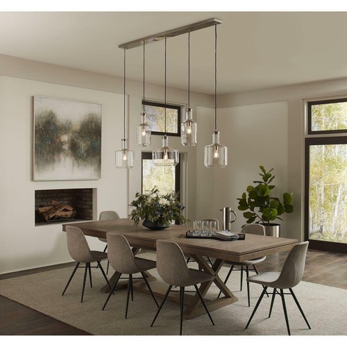 Progress Lighting Latrobe Collection 1-Light Clear Glass Brushed Nickel Pendant - Picture 7 of 8