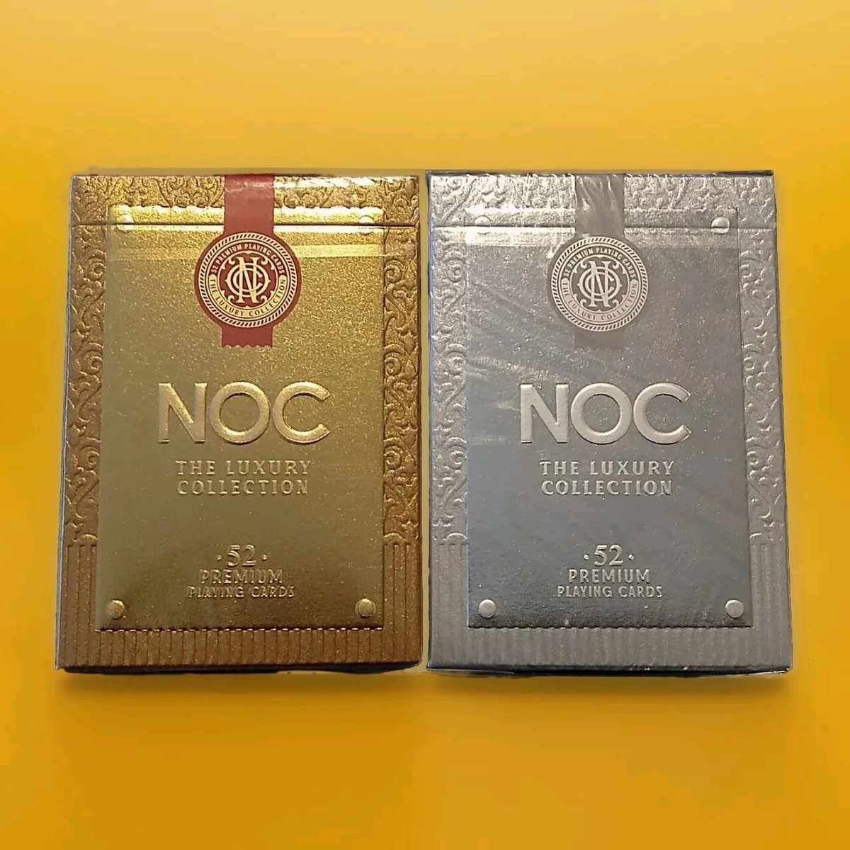 NOC Luxury Collection GILDED Gold + Silver Playing Card Deck Set 