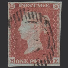 Q27_19 GB QV 1841 1d RED-BROWN PLATE 73 SG8-B1(1) HK FU 4M LONDON D&S CANCEL