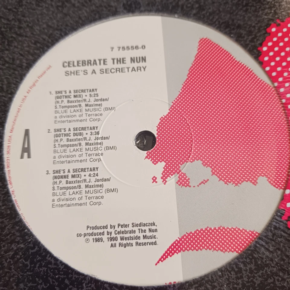 Celebrate The Nun – She's A Secretary (Enigma Records – 7 75556-0) - Image 2 of 4