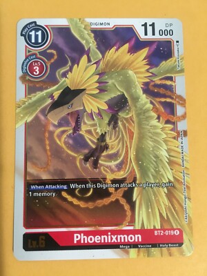 Phoenixmon BT2-019 R Digimon CCG | Release Special Booster Near Mint English