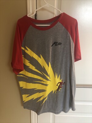 Culturefly the Flash Superhero Baseball Style Graphic Tshirt Size XL