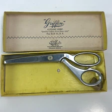 Vintage Griffon Pinking Sewing Shears Scissors Original Box Made USA