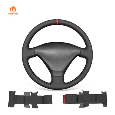 MEWANT PU Leather Steering Wheel Cover for Toyota Land Cruiser Prado 1996-2002