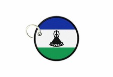 Lesotho Flag Keychain Round Badge