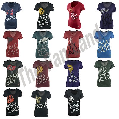 New NFL Nike Womens Upkilter Tri-Blend V-Neck  Shirt 