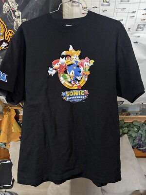 Sega Sonic Hedgehog Superstars Knuckles Japan Video Game Promo T-Shirt sz XXL
