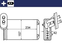 Mahle AH 19 000S WäRmetauscher, Innenraumheizung FüR Audi Seat Skoda VW