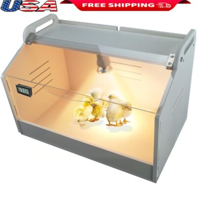 Brooder Box 10-15 Chicks Quail Heater Incubator W/ Temp Humidity Display Durable