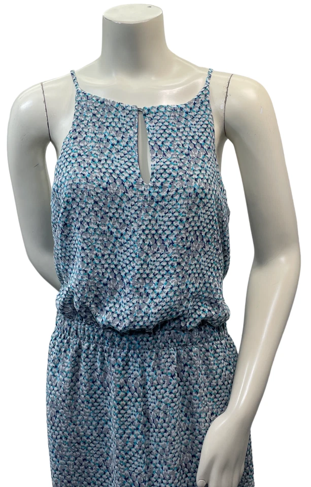 Daisy Fuentes 长裙女式大码蓝色灰色无袖衬里 — 第 2/4 张图片