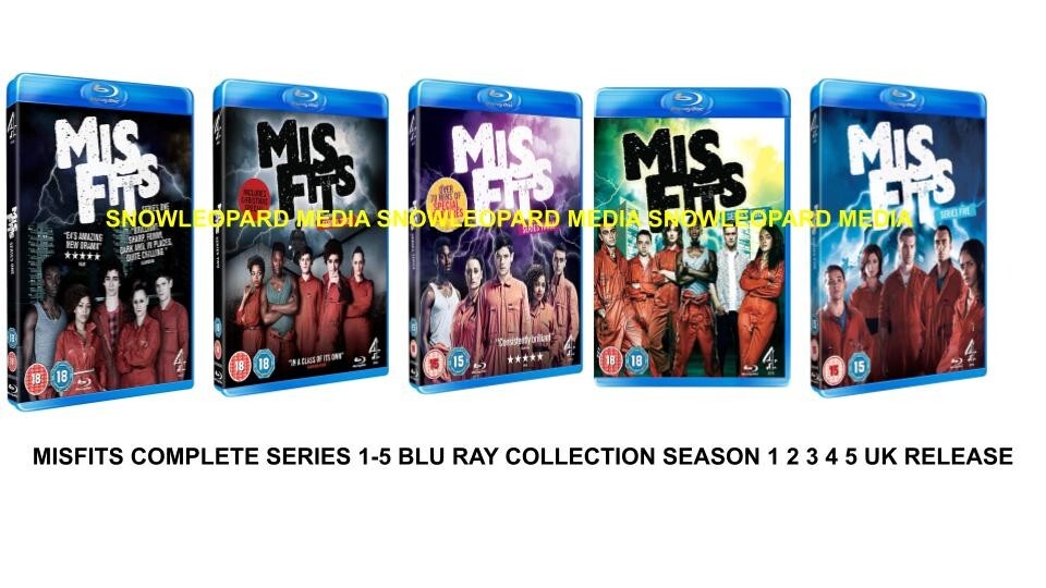 MISFITS COMPLETE SERIES 1-5 Blu-ray Collection Season 1 2 3 4 5