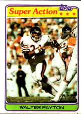 1981 Topps #202 Walter Payton OFF CENTER PRINTER SMUDGE Chicago Bears HOF