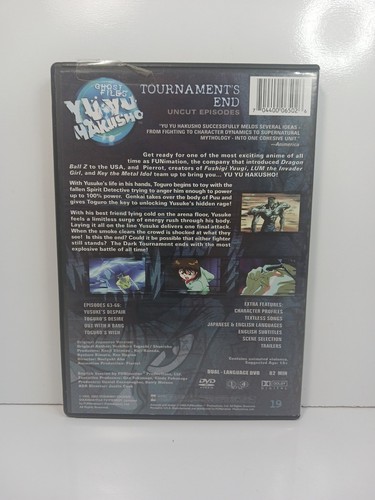Yu Yu Hakusho: Dark Tournament Saga - Vol. 19: Tournaments End (DVD, 2003,... - Foto 2 di 3