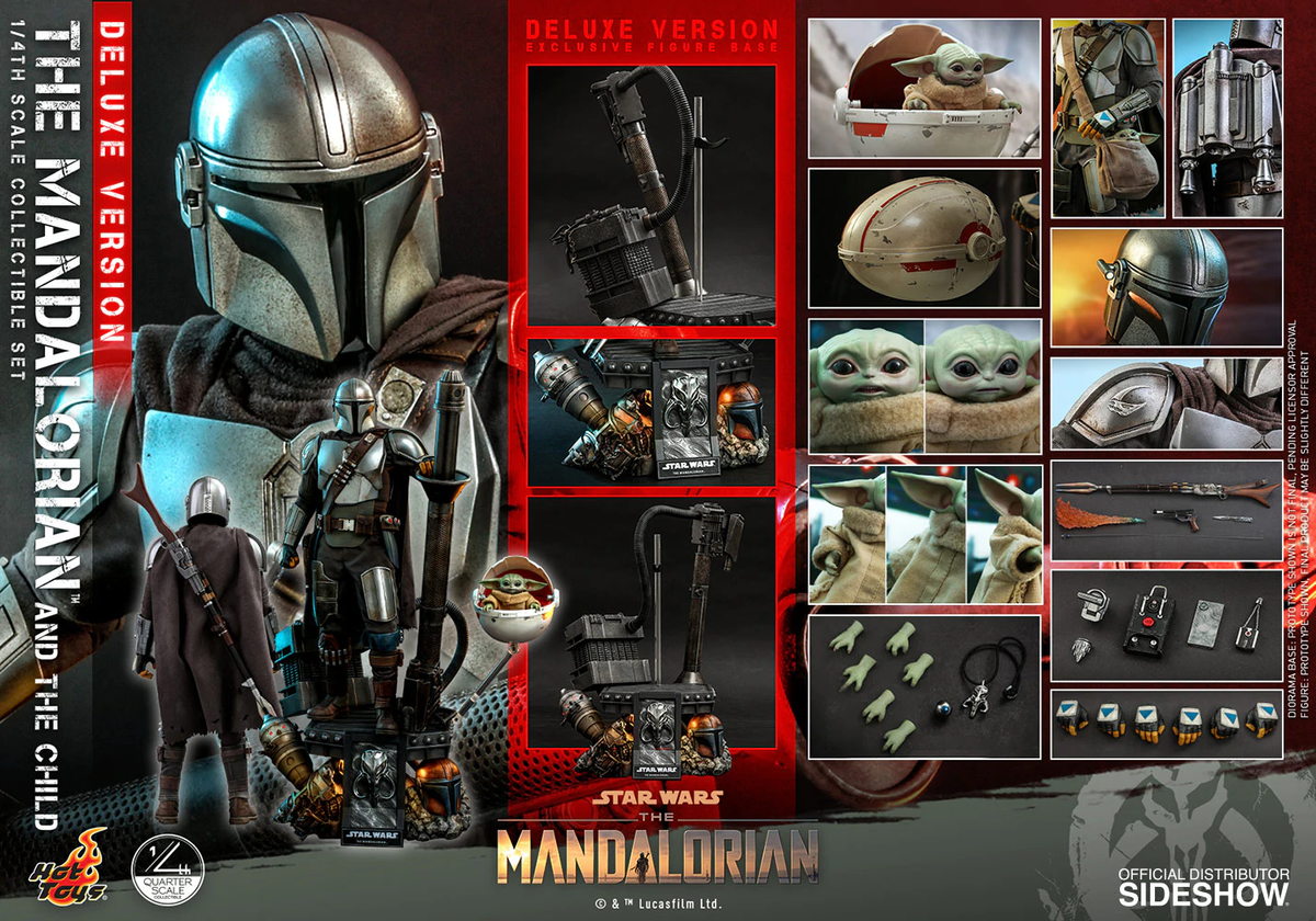 Hot Toys Star Wars QS017 Mandalorian and The Child 1/4 Quarter