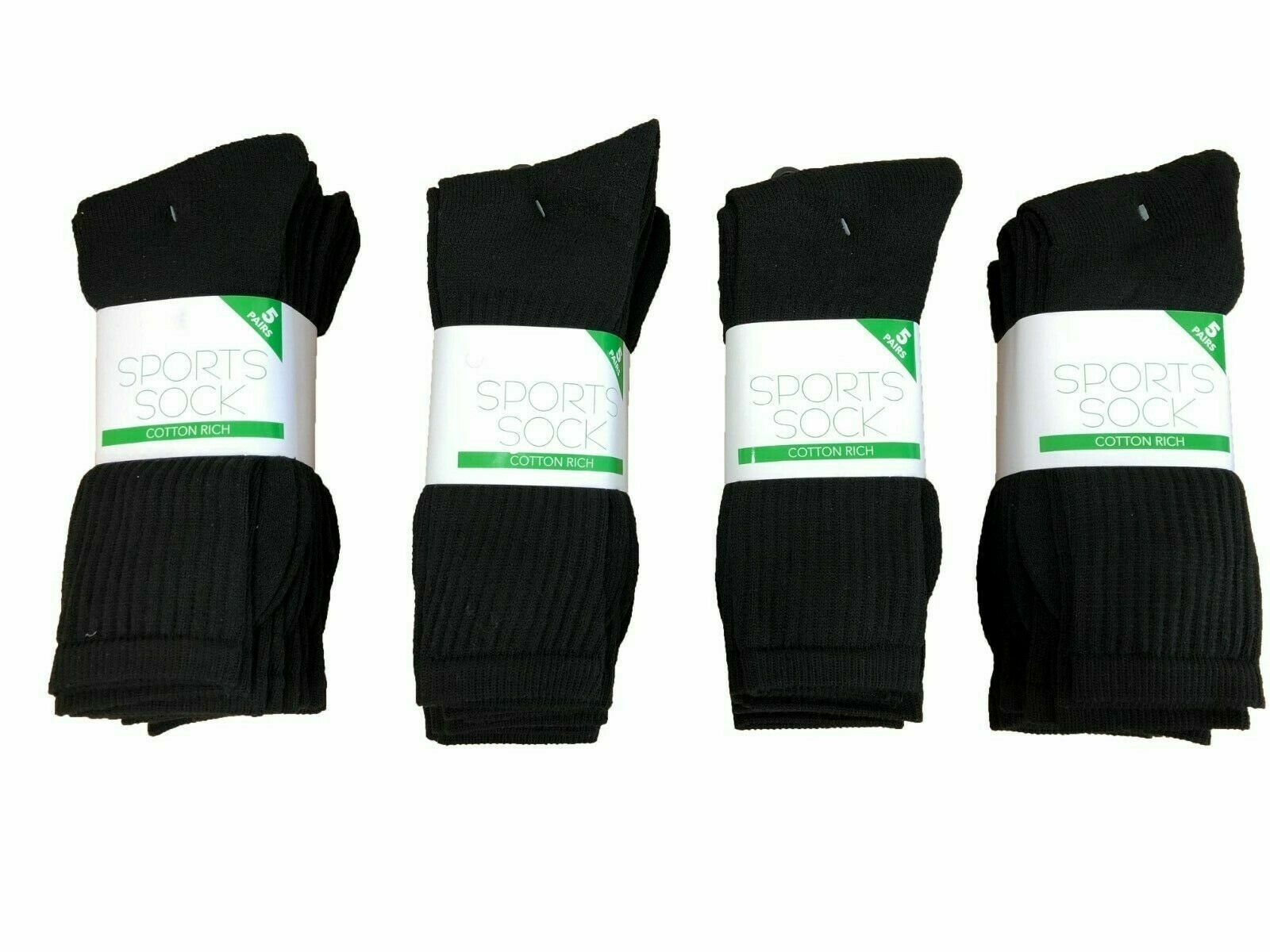 Cálido Invierno Grueso 10-30 Pares Hombres Negro Algodón Deportes Crew Calcetines 7-11 Baratos