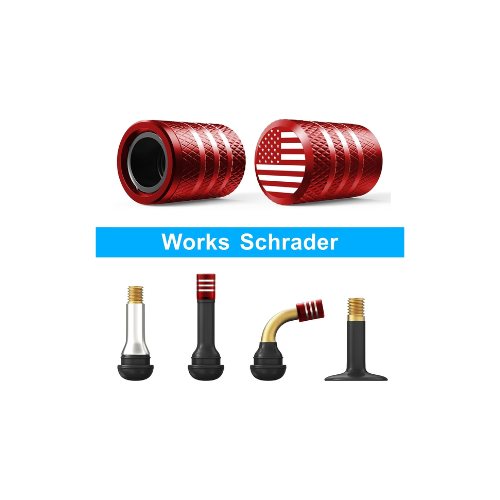 American Flag Tire Valve Stem Caps Metal Red USA (Set of 4) eBay