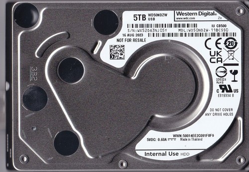 WD50NDZW-11BCSS0 s/n: WX52D6 AUG/2023 Thailand 5TB WESTERN DIGITAL Spyglass-3