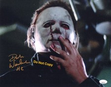 DICK WARLOCK signed 11x14 Photo HALLOWEEN II 2 Michael Myers JSA Authentication DICK WARLOCK signed 11x14 Photo HALLOWEEN II 2 Michael Myers JSA Authentication