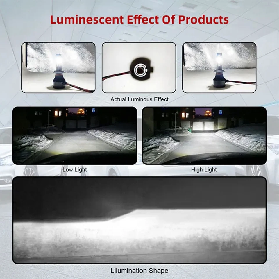Kit de faros LED bombillas de haz alto/bajo para Honda CR-V EX Sport Utility 1997-2014 Foto 3 de 4