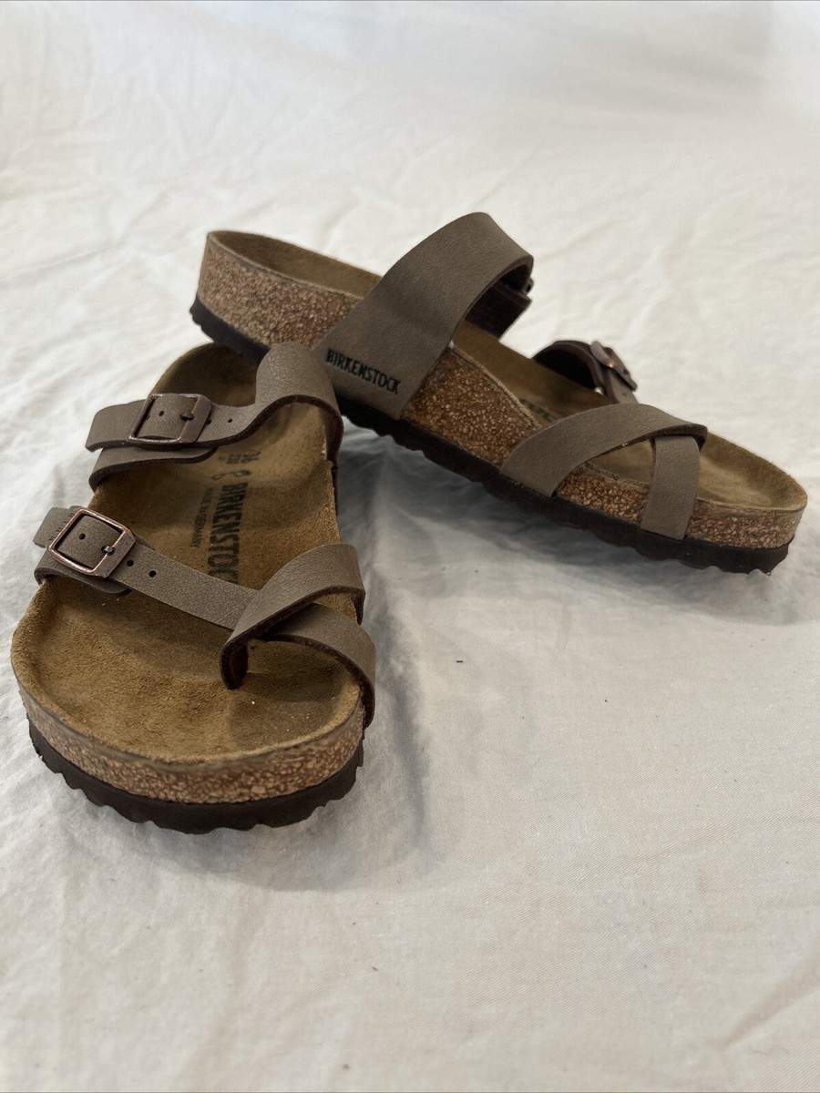 Birkenstock Mayari Birko-Flor Sandal, Brown, Size 36EU US