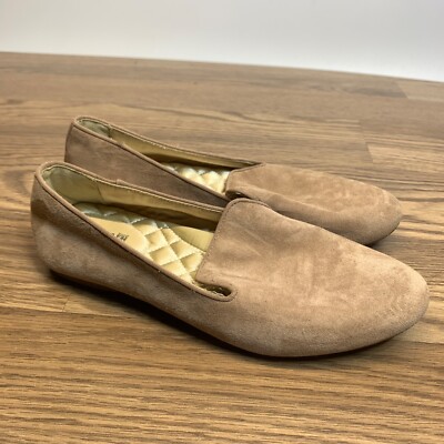 Birdies Womens Beige Flat Loafer Shoes Size 8 Slip On Comfort