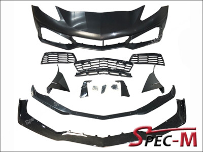 For 14-19 Corvette C7 | ZR1 Style Front Bumper Cover Grille Lower Lip Splitter