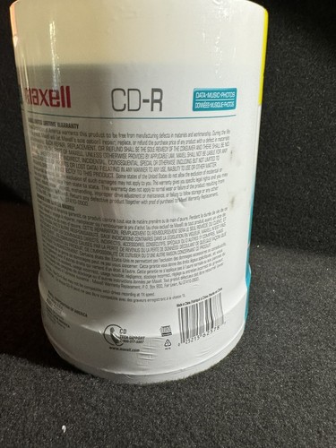100 Pack NEW Maxell CD-R 700MB, 48x - 80 Min Recordable Disc 100 Pack Sealed - Picture 3 of 4