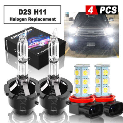 For Infiniti JX35 2013 - Front HID Headlights High/Low Beam + Fog Light 4× Bulbs