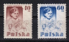 Poland 1956 Mi 979-980 Sc 742-743 Ludwika Wawrzynska,  Polish teacher **
