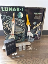Vintage 1963 Lunar-1 Two Stage Moon Rocket by Scientific Products In Box