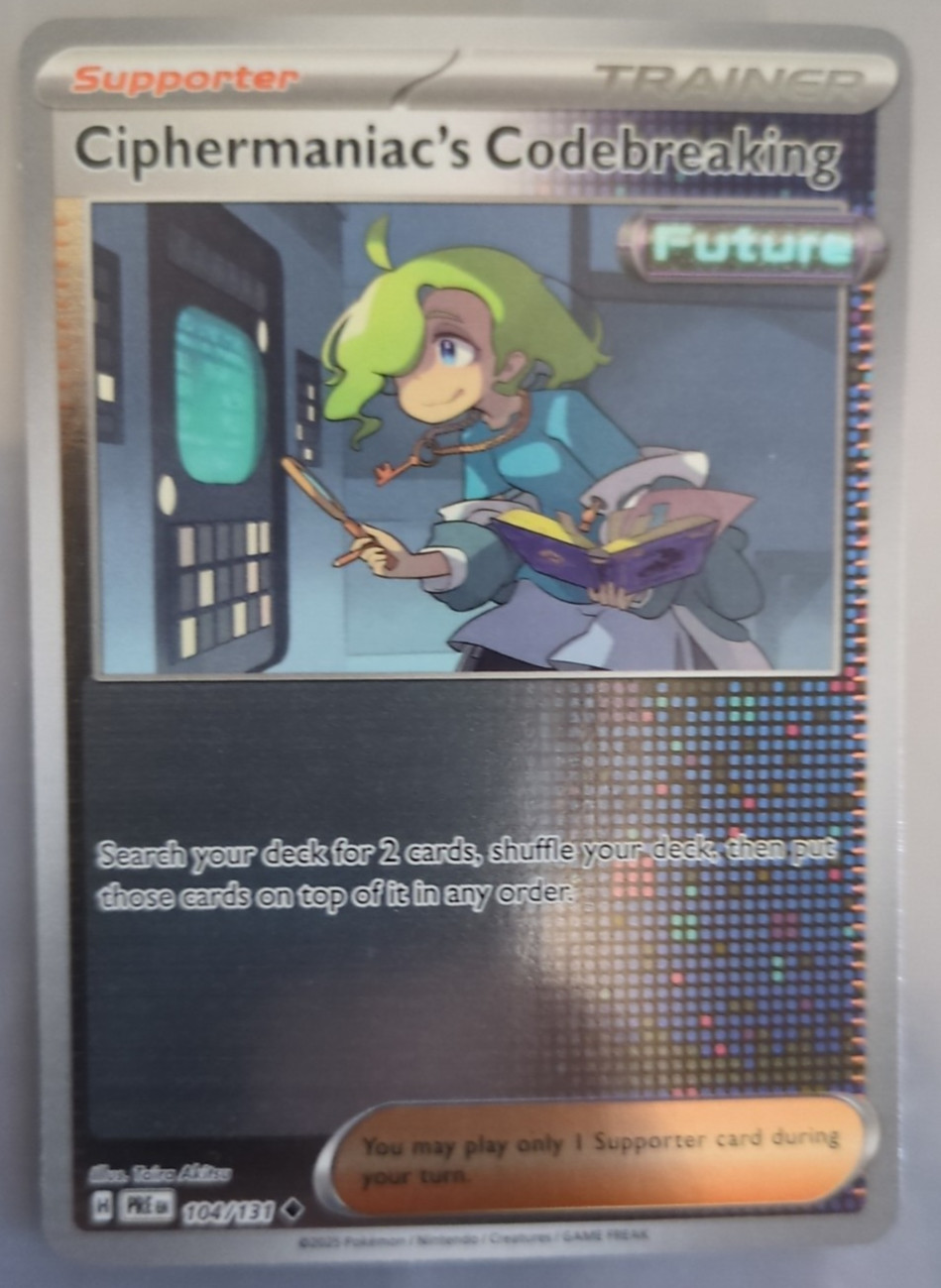 Ciphermaniac’s Codebreaking 104/131 Prismatic Evolutions Uncommon Reverse Holo