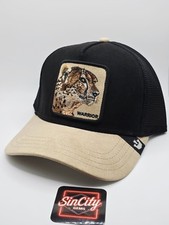 Goorin Bros The Warrior Animal Farm Trucker Snapback Hat Suede Brim Cheetah