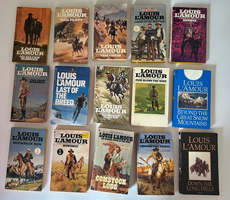 150 Louis L'Amour Western Paperback Lot Vtg Mixed Editions 1950s–80s Sackett Etc — 第 2/4 张图片