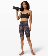 Lululemon Shorts Womens Sz 4 Align High Rise 8" Diamond Dye Pitch Grey Graphite