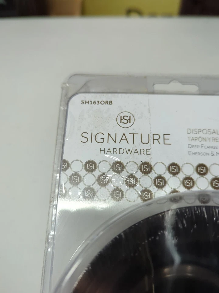 Brida y tapón eliminador de basura profundo Signature Hardware bronce frotado con aceite - Imagen 2 de 4